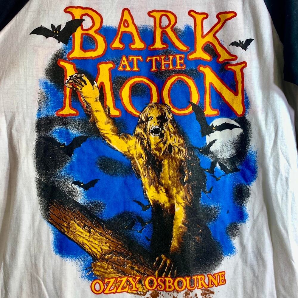 vintage 1984 OZZY OSBOURNE Bark At The Moon World Tour 3/4 sleeve tee shirt M